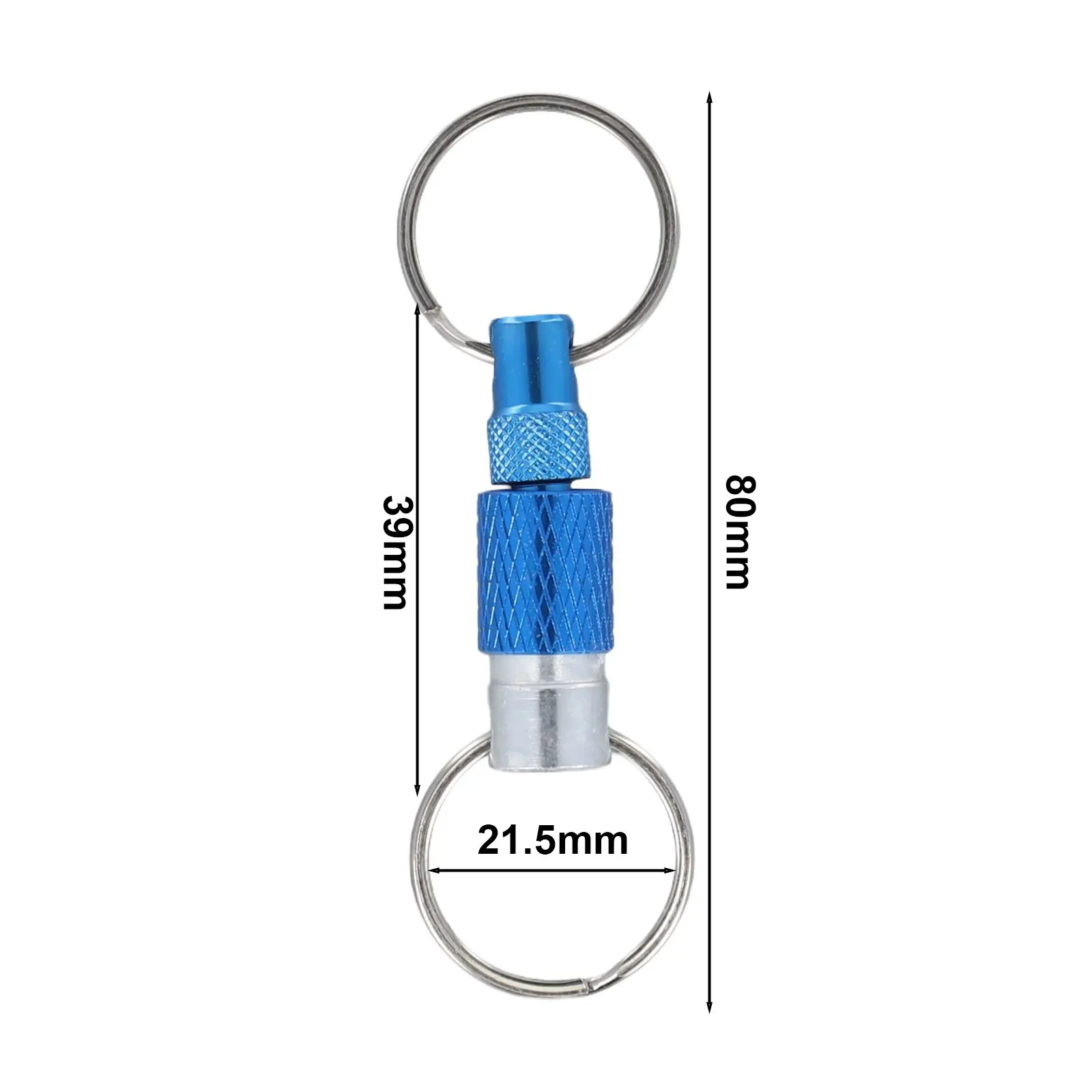 For Outdoor Activities 360° Rotation Keychain Dual Ring Buckle Innovative Design Quick Release Lock Split Rings