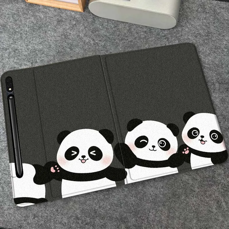 

Cute Panda Bear Pair Gift For Samsung Galaxy Tab S10 S9 S8 S7 FE Lite Soft Flexible Support Tablet Case