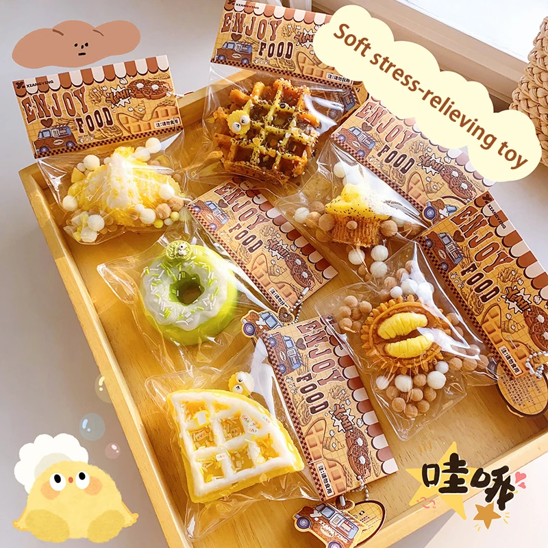 ألعاب الضغط على الطعام، ناعمة ولزجة مع انتعاش بطيء، ألعاب تخفيف التوتر الجيلي المريحة، للأطفال والكبار. #2