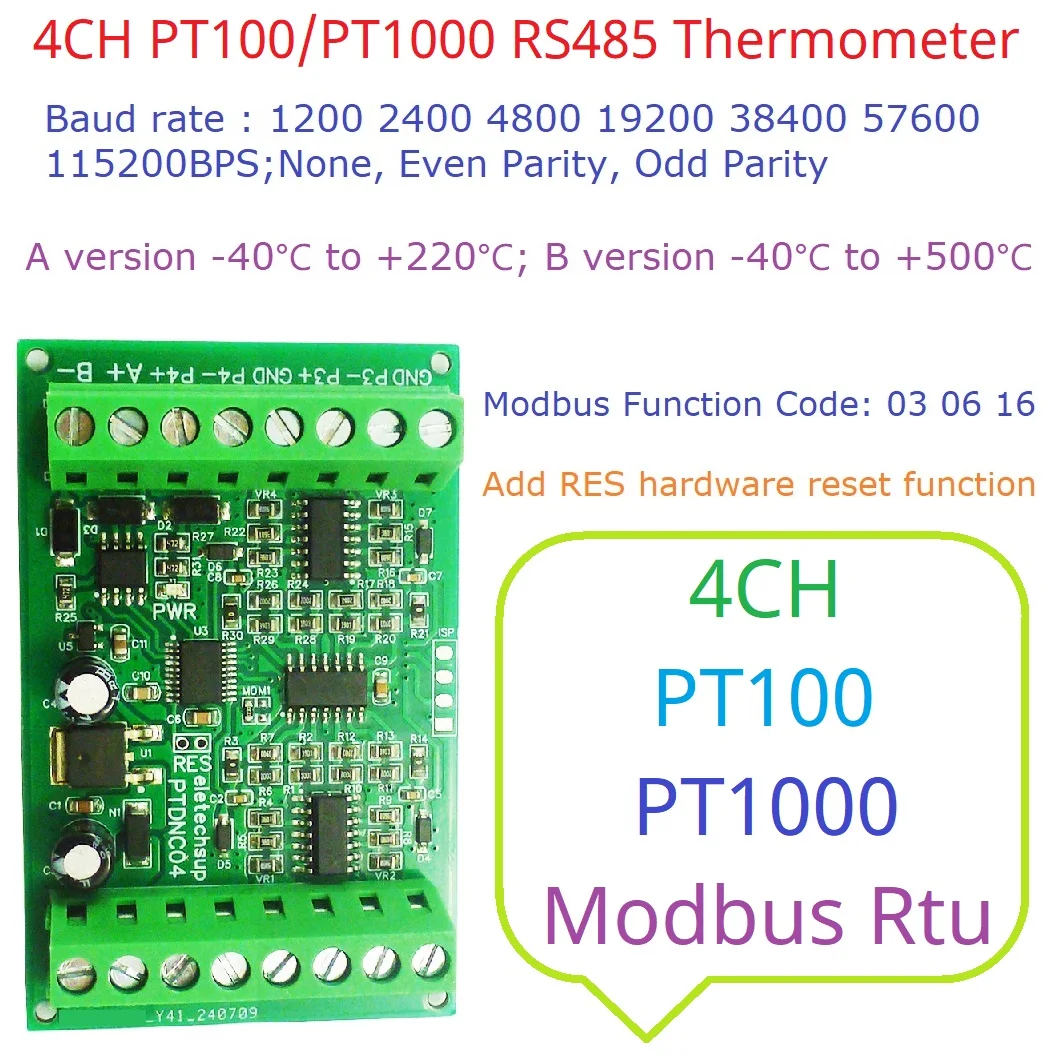 PT1000 4CH Modbus W…