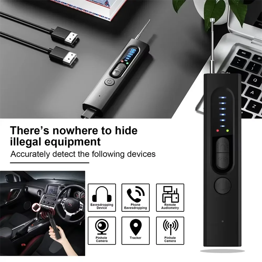 Multifunctional GPS Tracker Detector Infrared Anti-Positioning Anti-Eavesdropping Hotel Tracking Scanning Camera for Security image 5