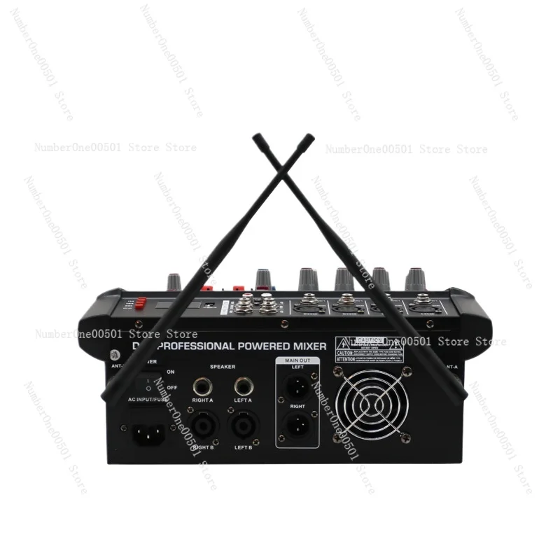 Export 4/6 channel Bluetooth effect stage performance with microphone mixer with power amplifier