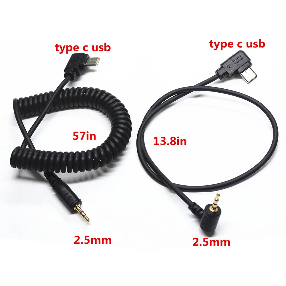 2.5/3.5mm to Type-C Remote Control Shutter Cable Connecting Cord for Sony A7CII, A7CM2, A6700, ZV-E1, ZV-E10II ZV-E10M2 A7CR A7V