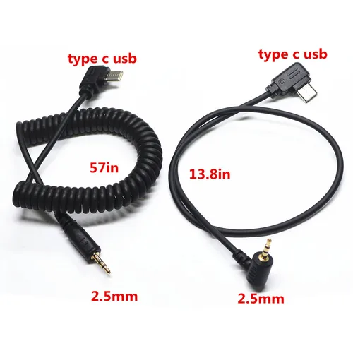 Imagen 2 del producto Cable de conexión del obturador del Control remoto tipo C de 2,5/3,5mm para Sony A7CII, A7CM2, A6700, ZV-E1, ZV-E10II ZV-E10M2 A7CR A7V