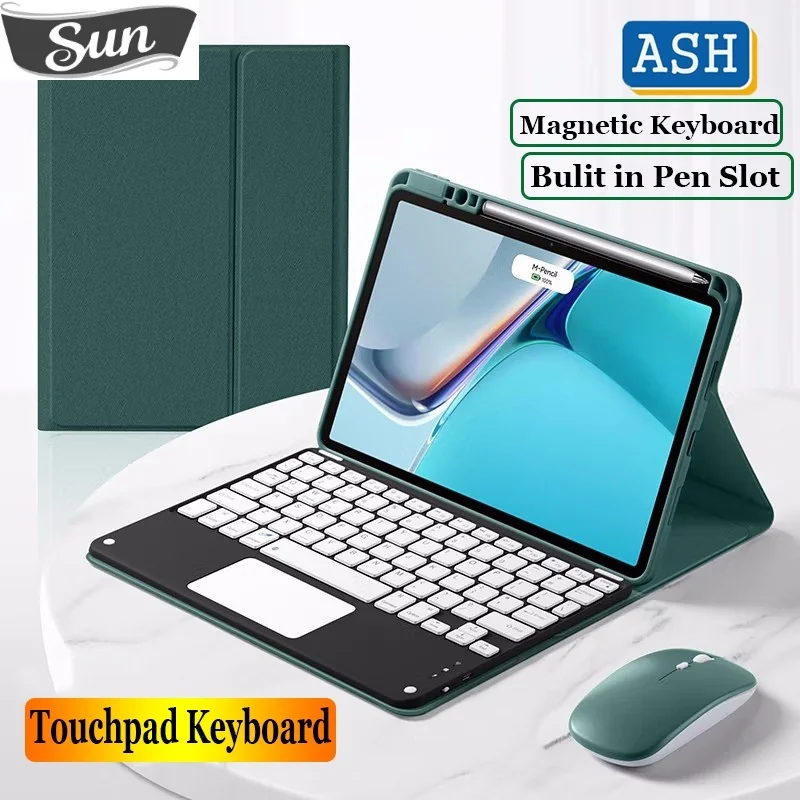 

For Huawei Matepad 11.5 2023 Air 11.5 2023 11 2021 TouchPad Keyboard Mouse Case for Huawei Matepad Pro 11 2022 Leather Cover