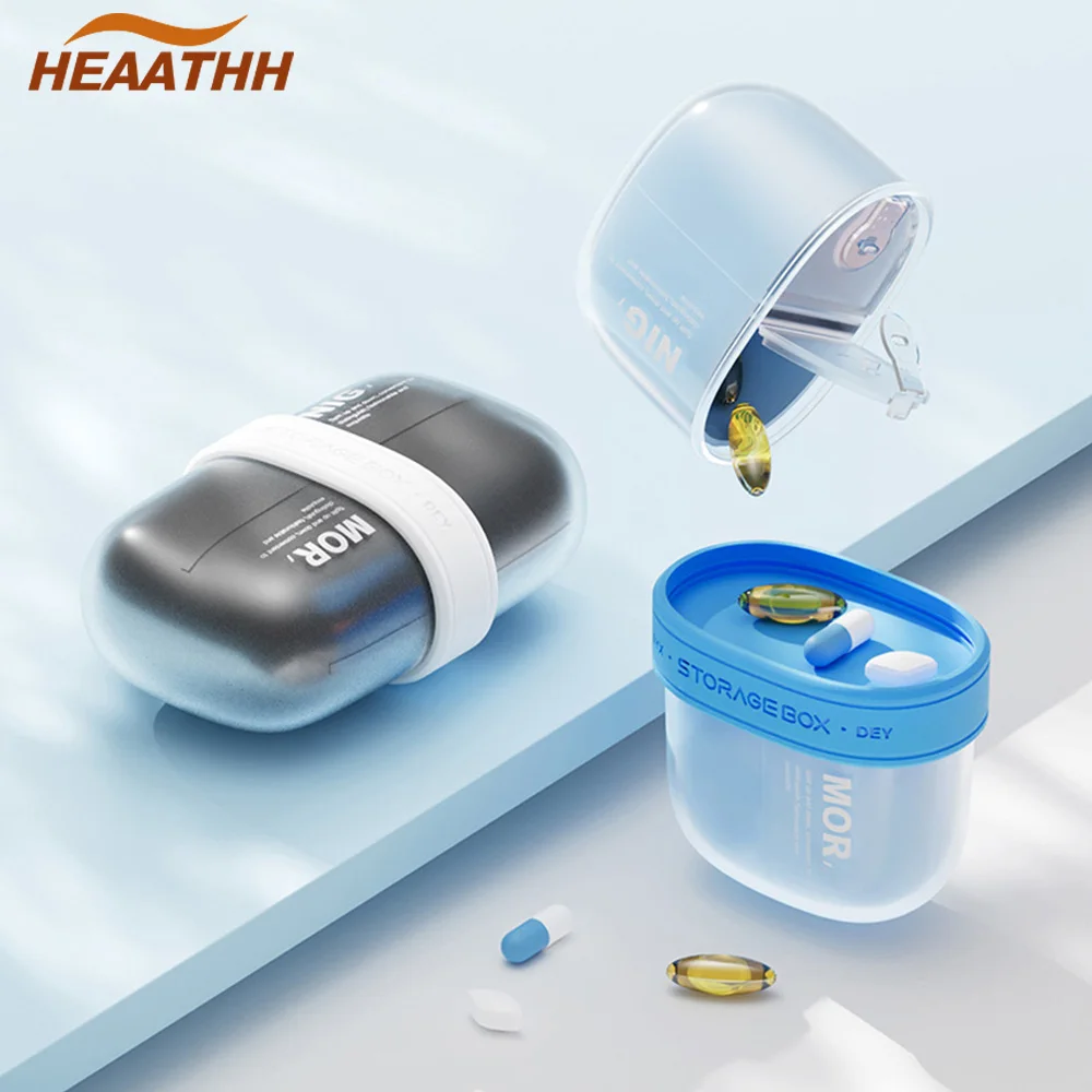 1PCS Small Pill Case, Travel Pill Box, Portable Pill Organizer Container for Pocket, Daily Travel Medicine Box for Vitamins