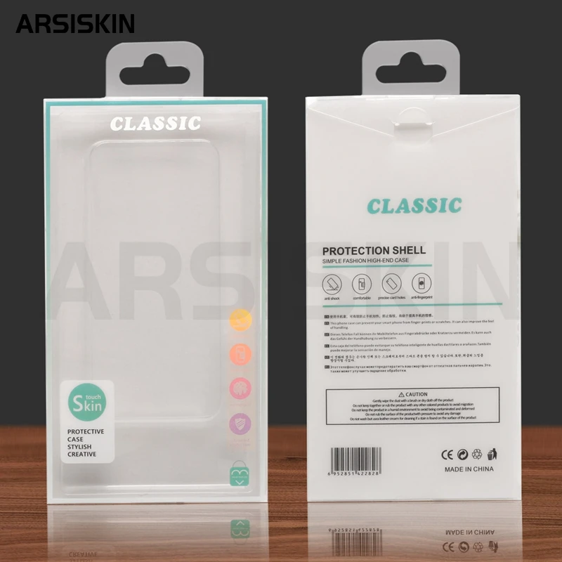 

Упаковочная коробка для чехлов на телефон (100 шт.) для iPhone 17, 15, 16 Pro Max, универсальная коробка для чехлов, прозрачная ПВХ-коробка с отверстием для подвешивания