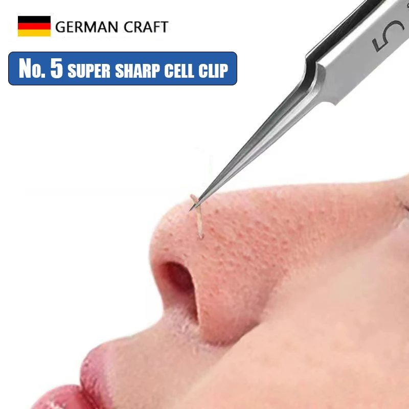 Facial Pore Cleaning Care Tools Ultra Fine Needle Tweezers For Blackheads Acne Wart Skin Tag Removal Point Noir Black Head Clip