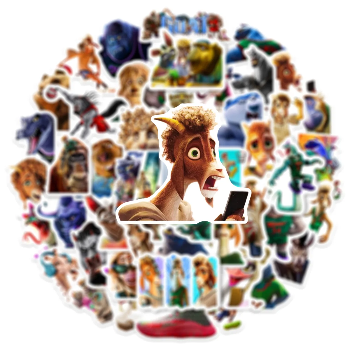 50/100 Pcs Cartoon HD Fun Animal Basketball Stickers Waterproof for Phone Case Tablet Student Stationery Box Diary Decals