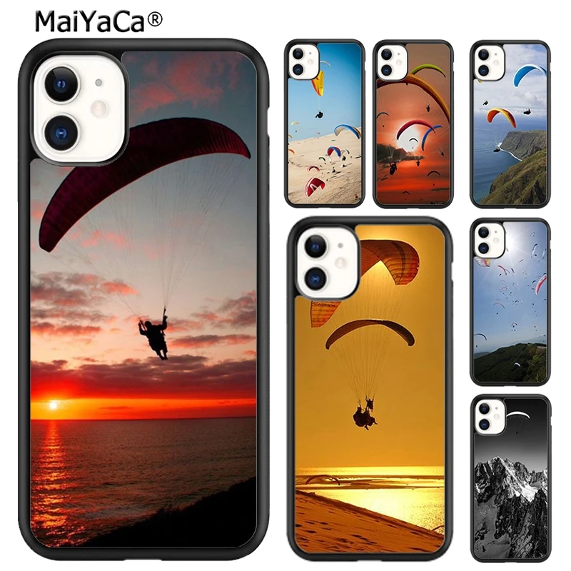 MaiYaCa Paragliding Paraglider Phone Case For iPhone 16 15 14 plus XR XS 11 12 13 pro max Shell Cover coque