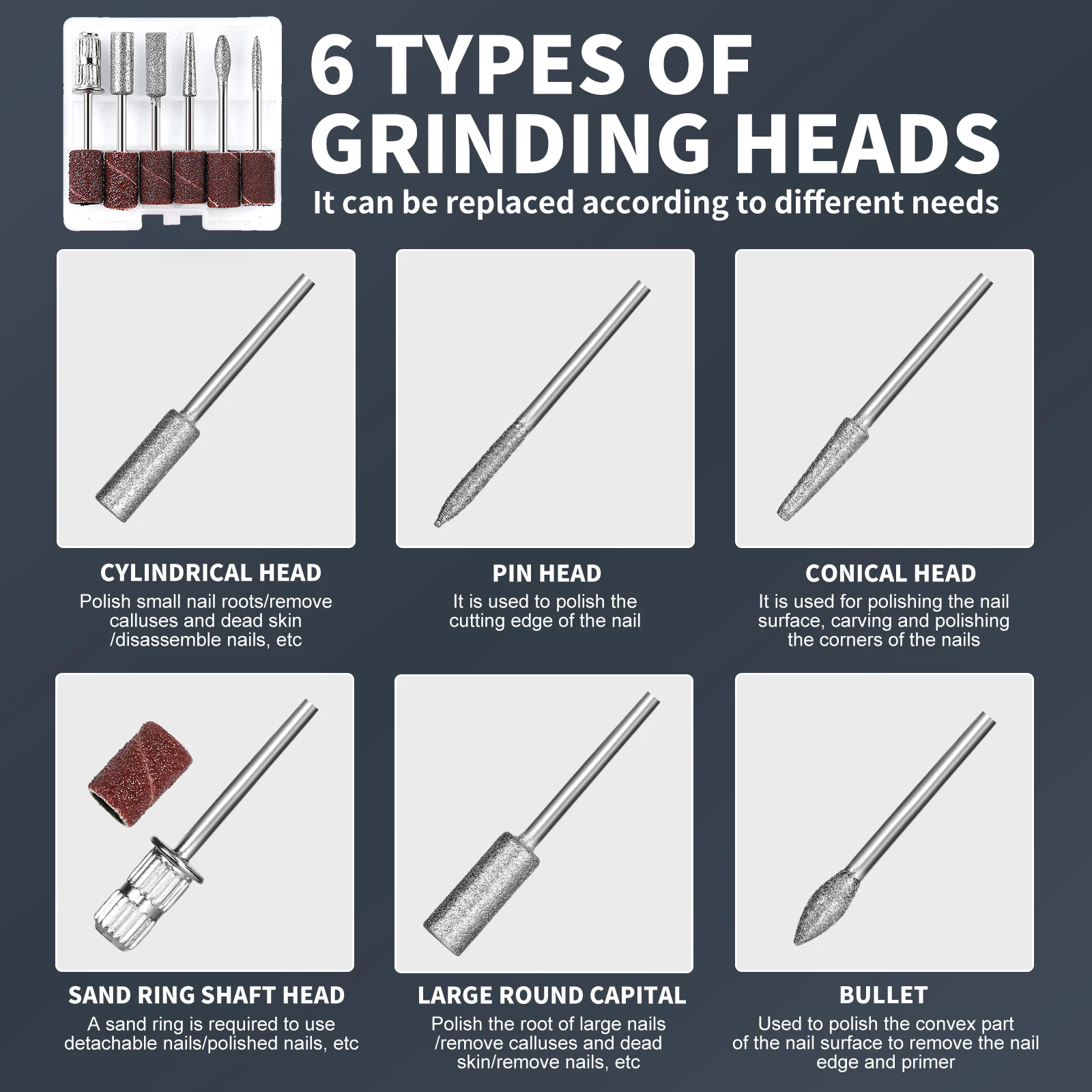 35000RPMネイルドリルペン プロ仕様 低騒音ネイルファイル 速度&方向調整可能 USBポータブル電動ネイルドリルペンツール