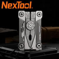 Nextool 14 In 1 Silver Blade EDC Tool Portable Multi-function Pliers Multi Tool Screwdriver Wrench Pliers Knife With Leather Bag