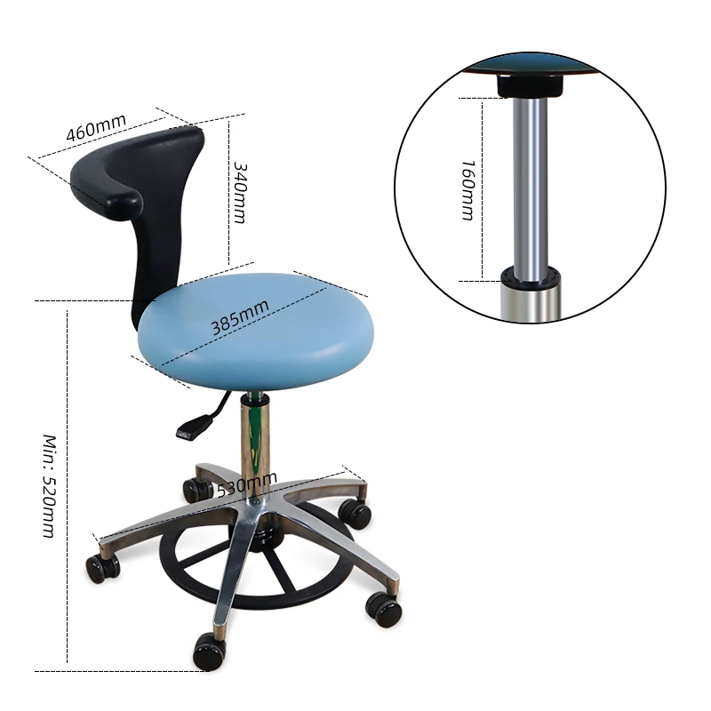 Comfortable beauty stool salon barber equipment dental doctor chair/dentist stool/Stool with backrest