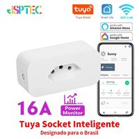 Tuya EWeLink 16A Brazil Standard WiFi Smart Plug with Power Monitor Smart Life APP Smart Socket Voice Work for Google Home Alexa