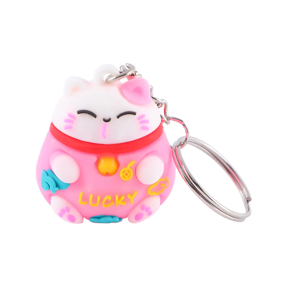 

Bag Charm Gift Good Luck Phone Accessory Ornaments Trinkets Cartoon Key Ring Bag Pendant Car Keyring Lucky Cat Keychain