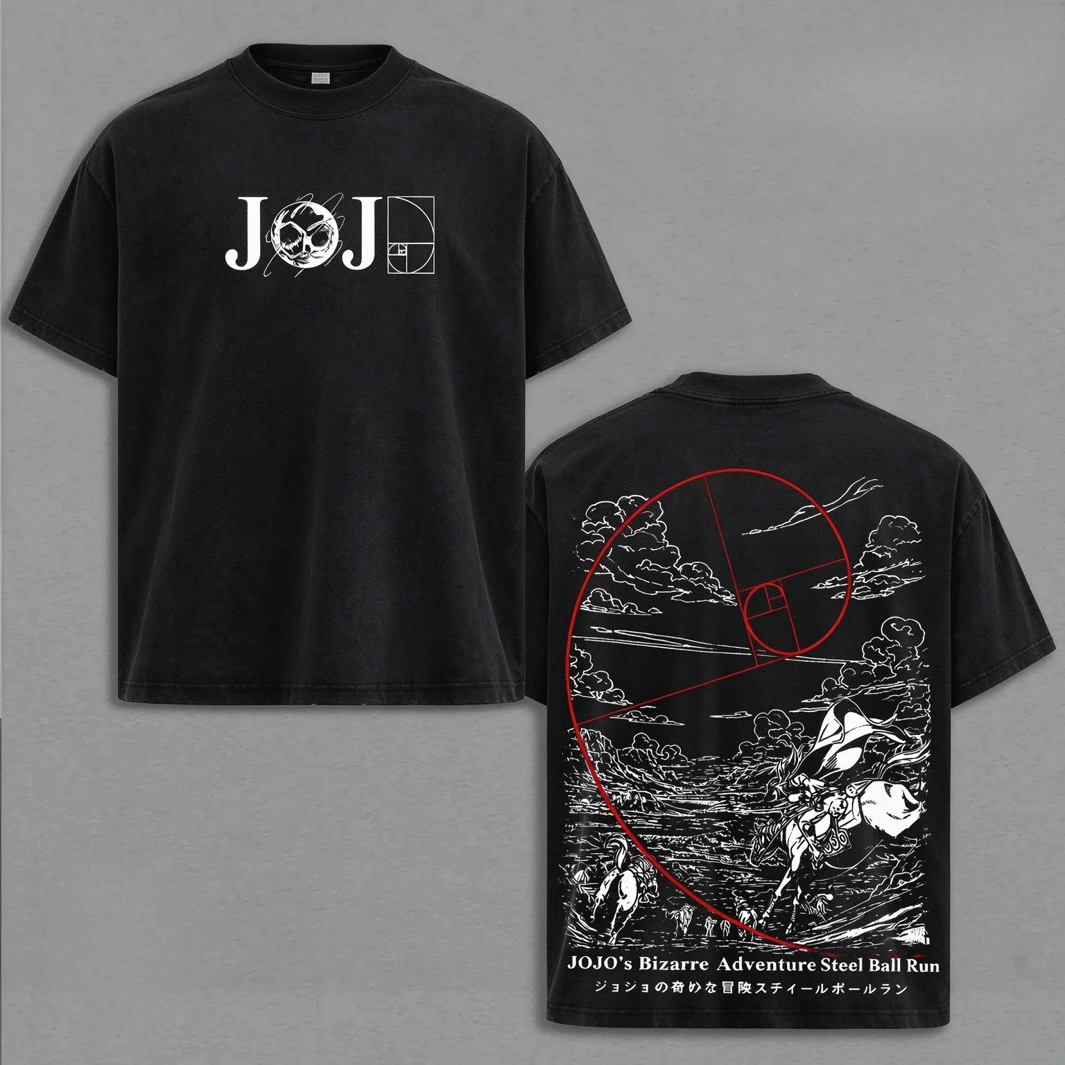 JoJo's Bizarre Adventure Anime T-shirt For Men's Clothing Vintage Y2k Washed Oversized T Shirt Short Sleeve  Cotton Tees Top