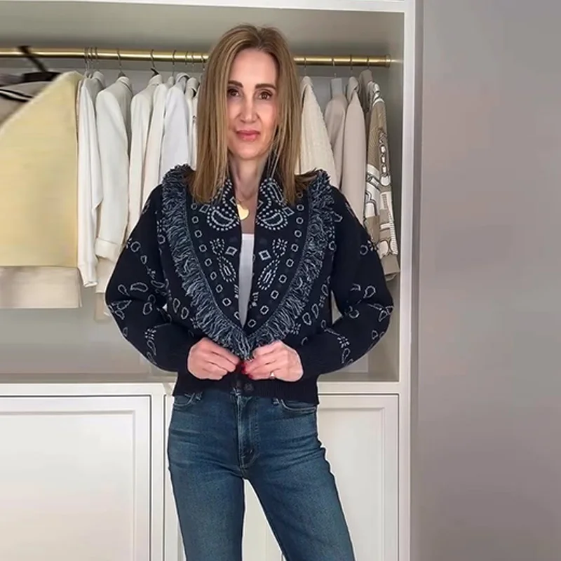 Elegant Knit Jacquard Tassel Belt Cardigan Women Lace Up Lapel Long Sleeve Warm Sweater 2026 Autumn Winter Lady Knitwears New 33 S6dddb4e75b1b46b9892d750fb0ee45fb6