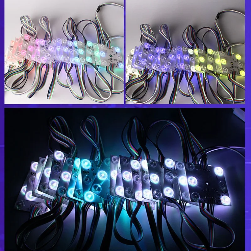20Pcs 6Leds Rgb Led Modules Light Car Advertisement Design Sign Backlight Shop Bar Banner Decor Remote Control Waterproof Dc24V