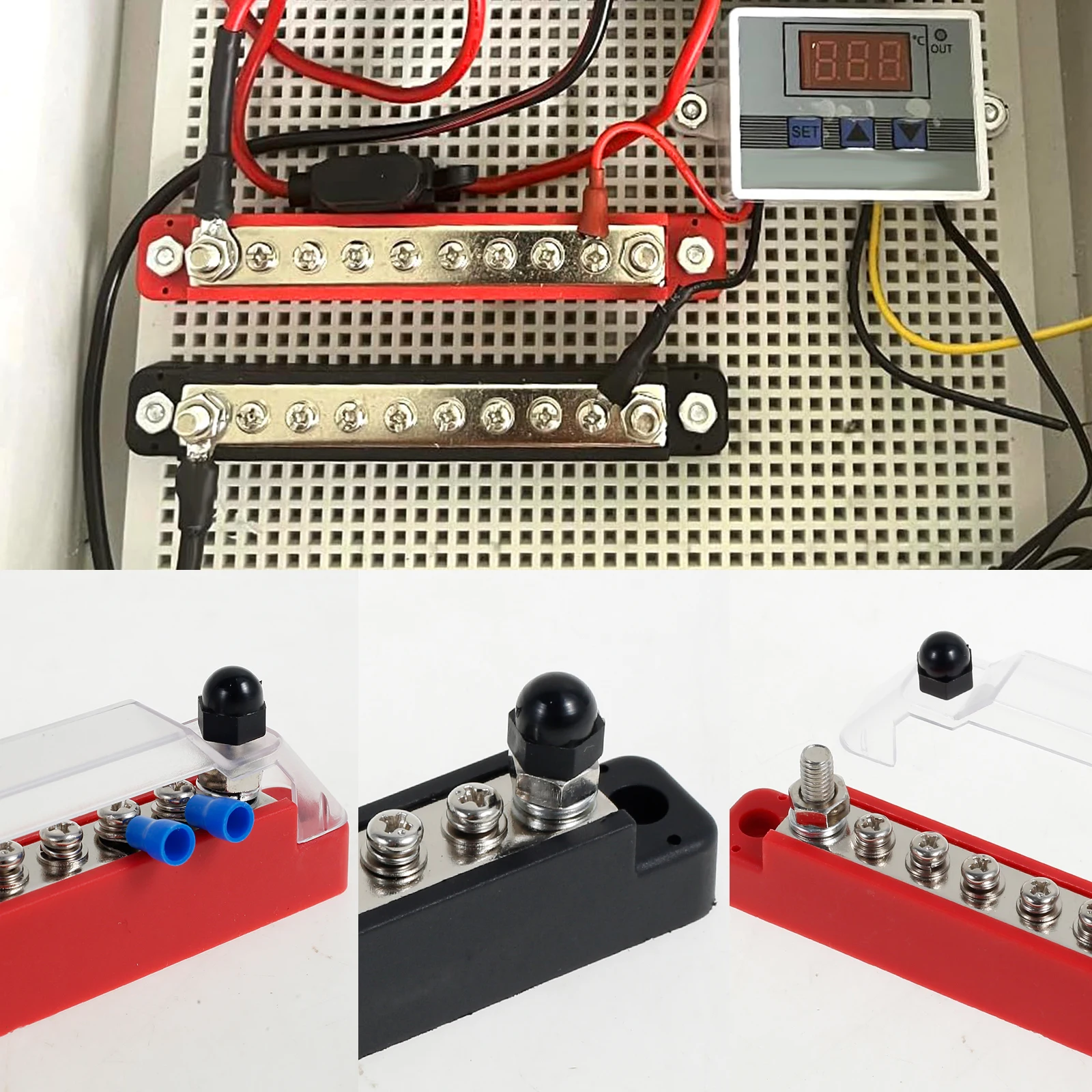 الفولاذ المقاوم للصدأ حافلة بار البحرية المبسطة الأسلاك توزيع الطاقة كتلة توفير المساحة بطارية Buss بار الأمن العالي للقارب