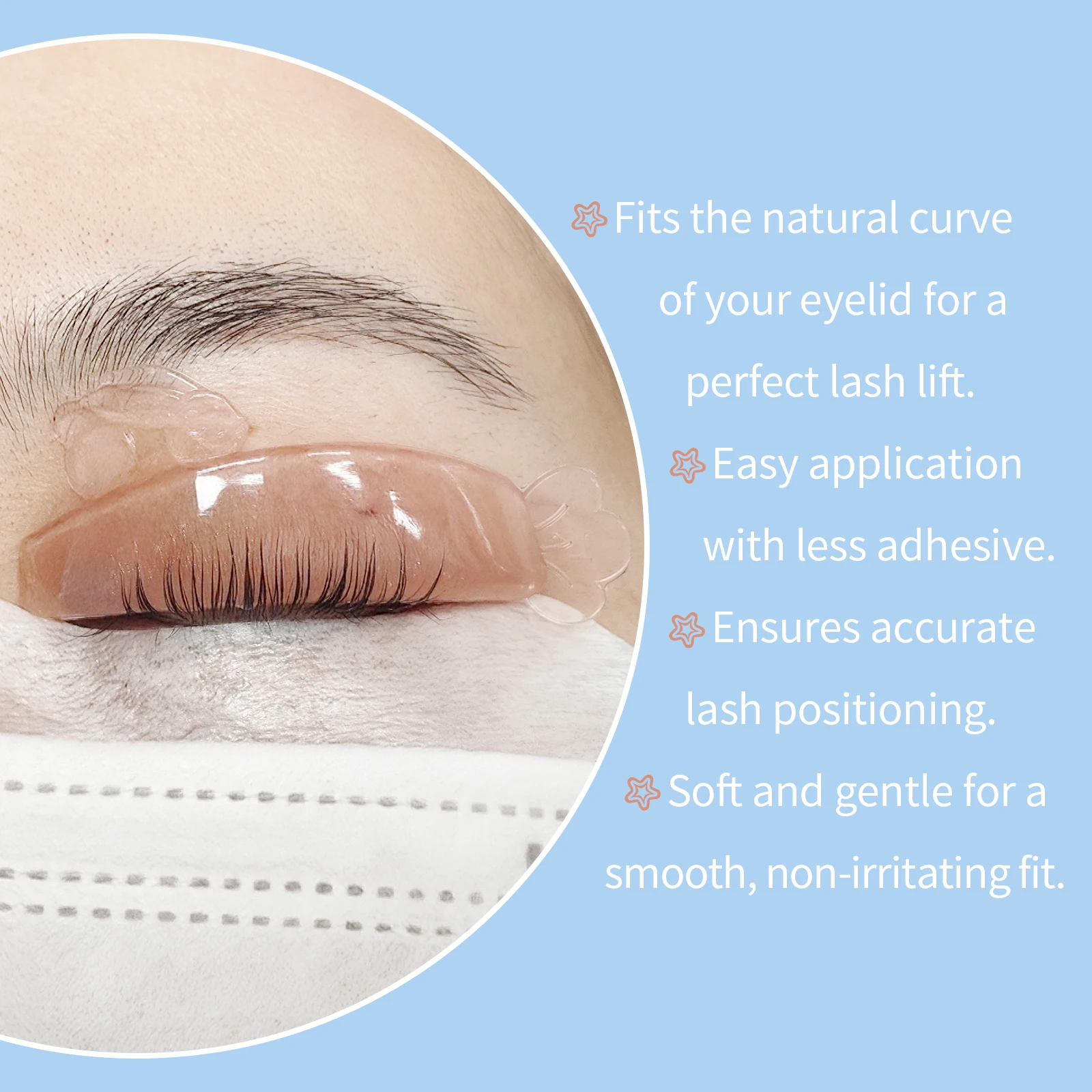 Lomansa 6 쌍 L 컬 실리콘 속눈썹 파마 패드 끈적 끈적한 속눈썹 막대 방패 리프팅 3D 속눈썹 경기자 액세서리 메이크업 도구