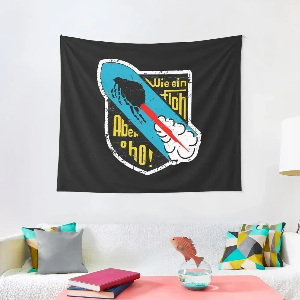 Luftwaffe - 2./JG 400 Jagdgeschwader 400 (JG 400) - Rocket Flea - Grunge Style Tapestry Decorations For Your Bedroom Tapestry