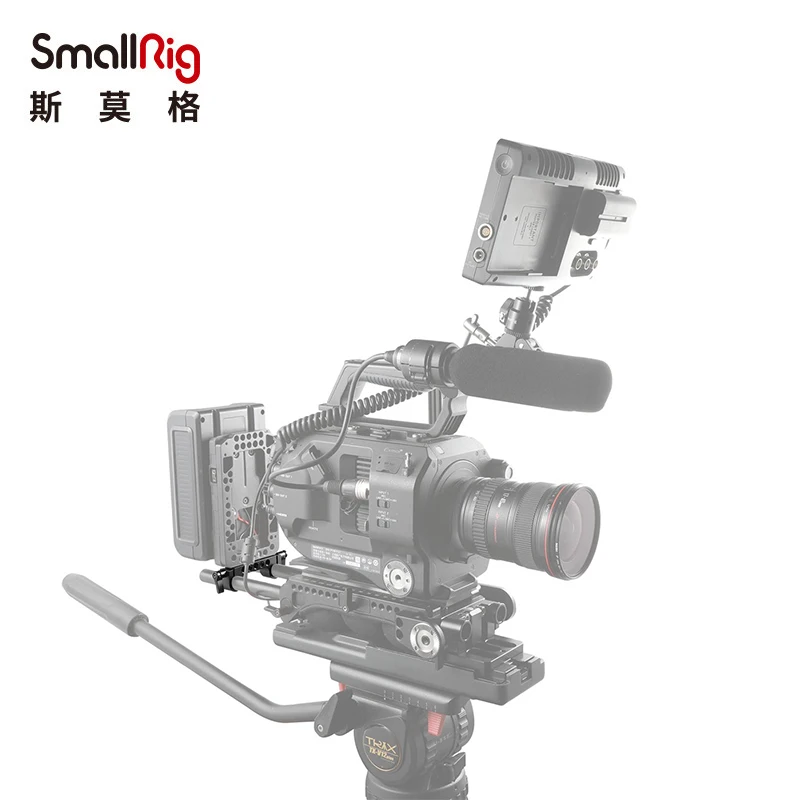 SmallRig خفيفة الوزن 15 مللي متر السكك الحديدية قضيب المشبك ث 1/4 "-20 الموضوع لسوني وغيرها 15 مللي متر DSLR كاميرا تلاعب الكتف دعم 2 قطعة هدية