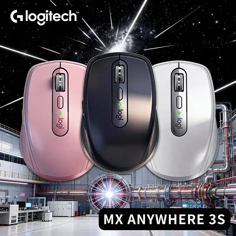 

Беспроводная эргономичная мышь Logitech MX Anywhere 3S, 8000 DPI, бесшумный клик, портативная, перезаряжаемая, для ноутбука, ПК, офиса, игр, путешествий