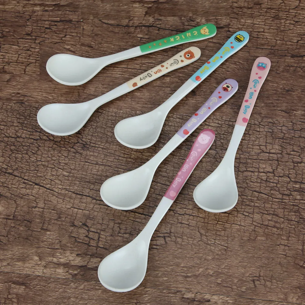 

4Pcs Baby Feeding Spoons Set Silicone Weaning Utensils for Toddler Self Eating Training Heat Resistant Kids Spoon Tableware