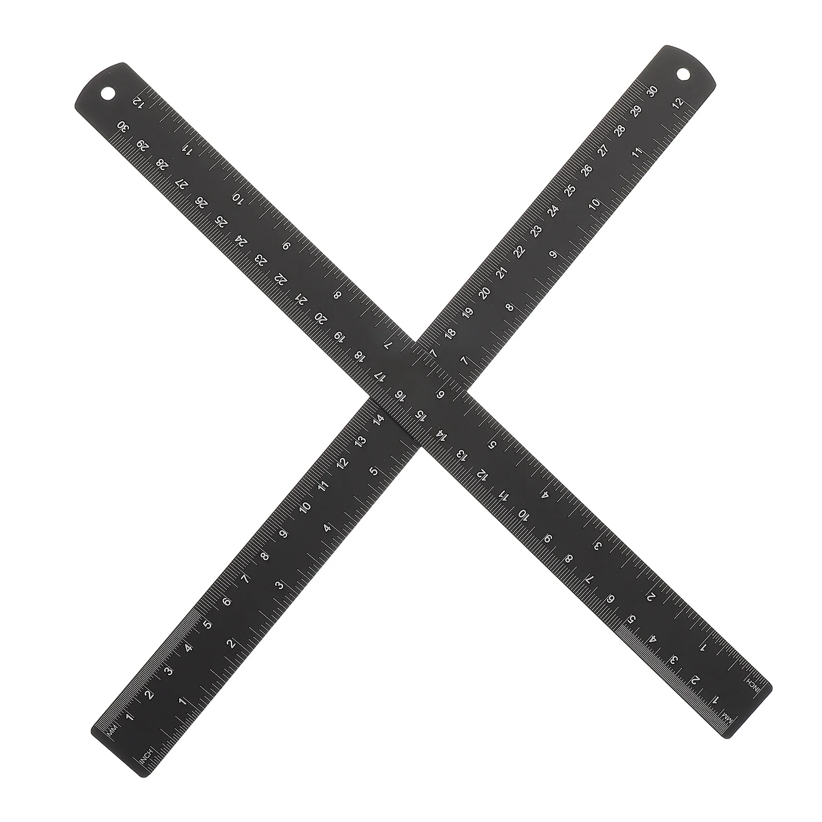 2Pcs Precision Aluminum Alloy Ruler Metal Straight Edge for Woodworking Modeling Measuring Marking Multifunctional