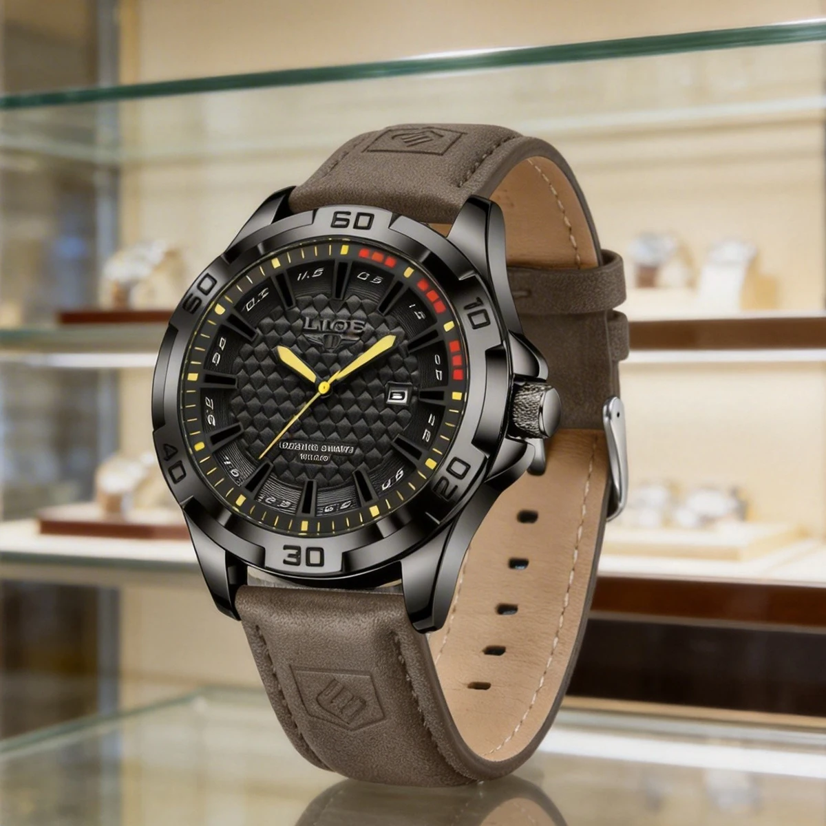 

LIGE Original Men Watch Luxury Waterproof Luminous Date Week Watch For Man Quartz Leather Fashion Men's Watches Reloj Hombre