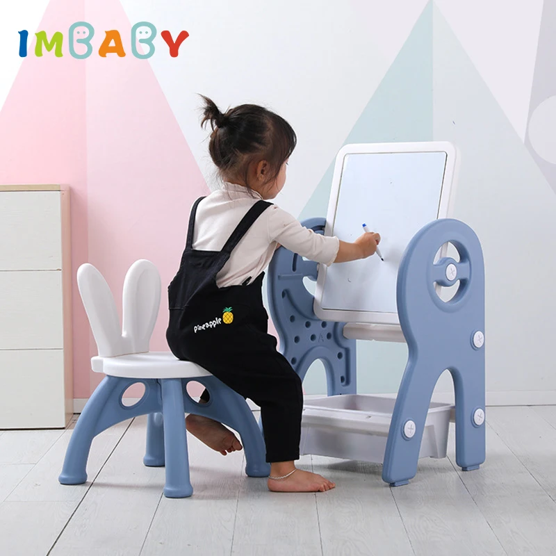 Child Drawing Tablet Set Dual Purpose Building Block Table with Gifts Writing Plate for Children Kids Toys with Magic Water Pen