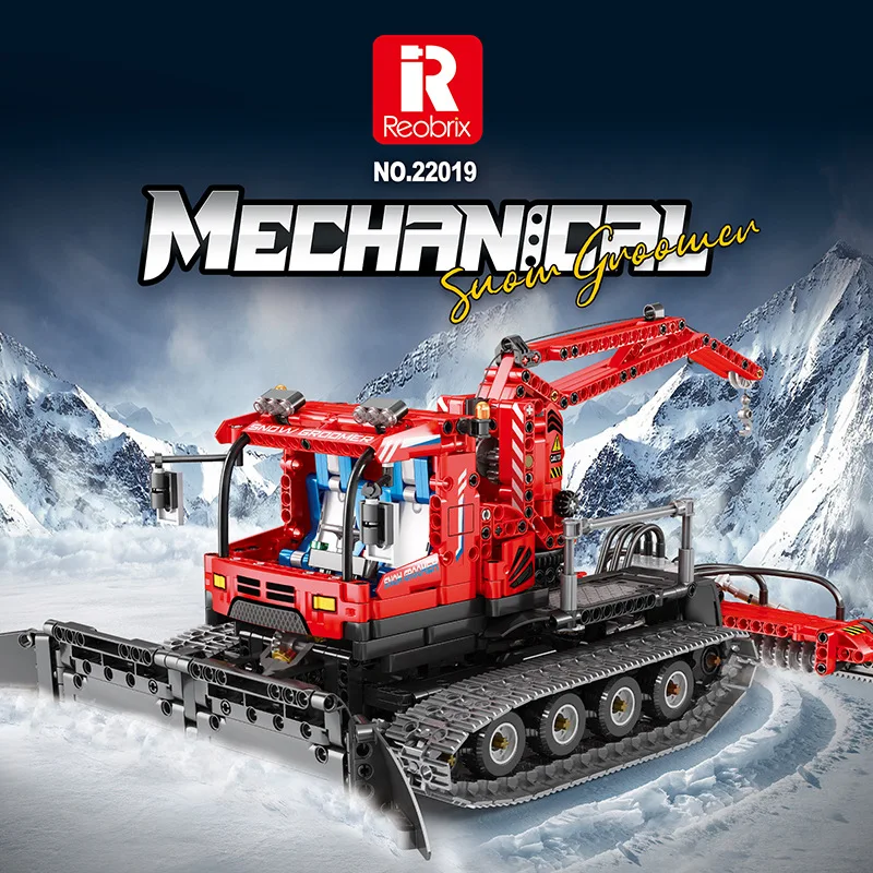 NEW 22019 Technical RC Snow Cleaning Car Toys Remote Control Snow Groomer Building Blocks Vehicle Bricks For Kids Christmas Gift