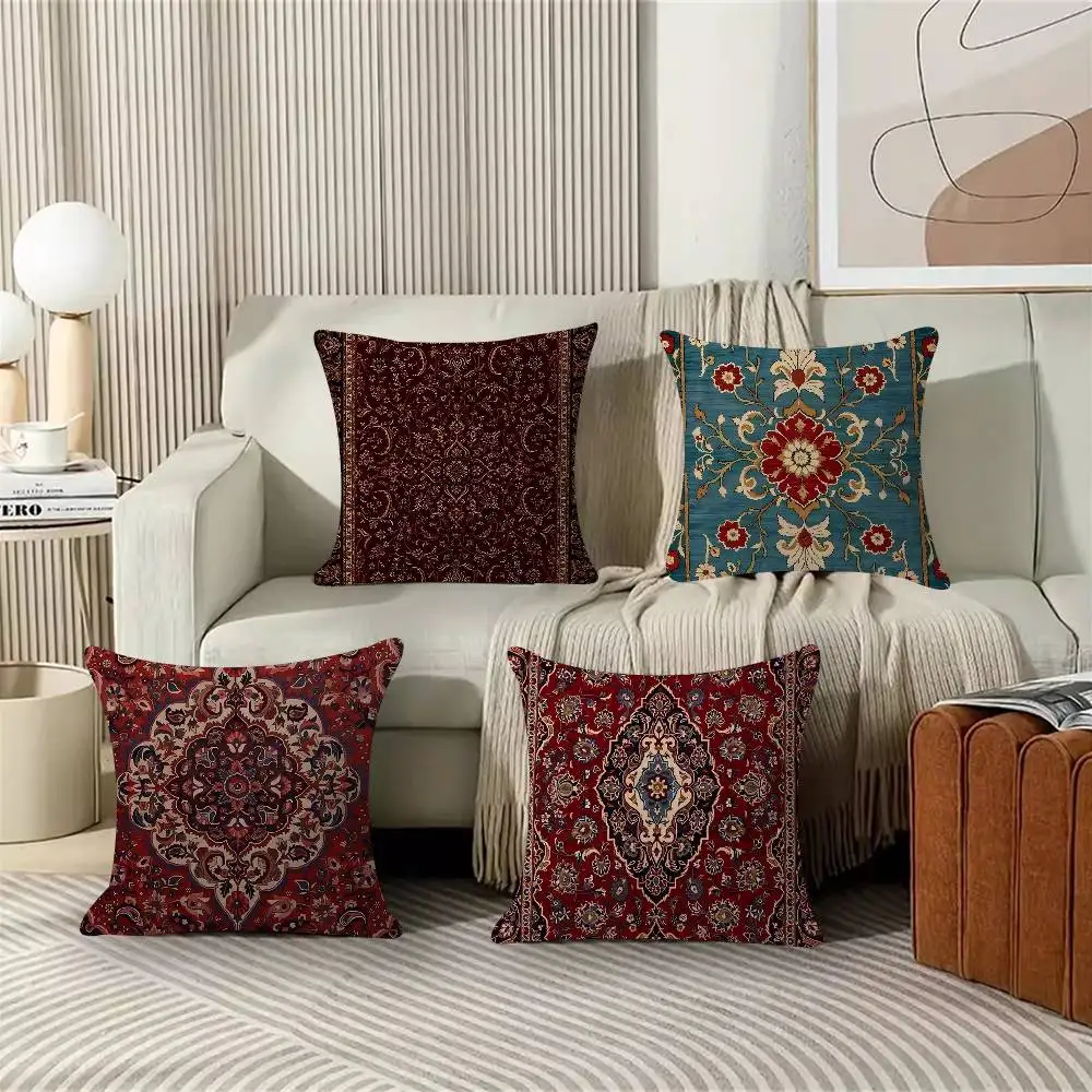 Persian Carpet Floral Personalized Pillow Dust Cover Bedroom Kids Party Decoration Pillowcase Birthday Children Gift