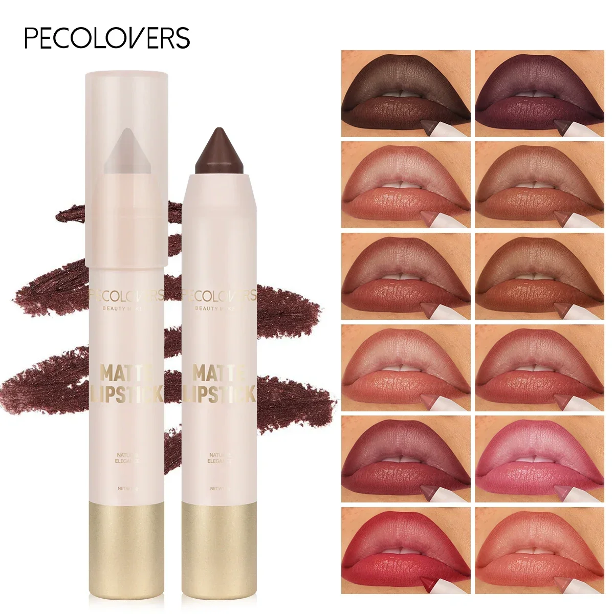 Lápiz labial resistente al agua, acabado mate, colorido e hidratante, lápiz labial, fácil de aplicar, no pegajoso, regalos del Día de San Valentín