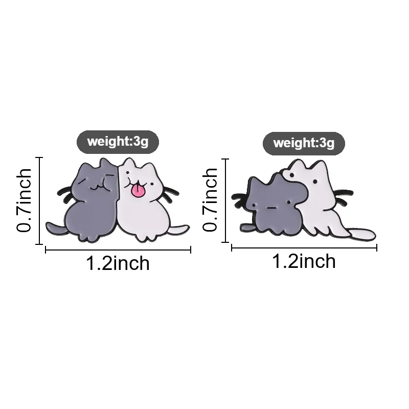 Cute Goth Cat Badge Grim Reaper Kitten Coffee Enamel Pin Floral Paw Print Lapel Brooch Halloween Couple Accessories Gift