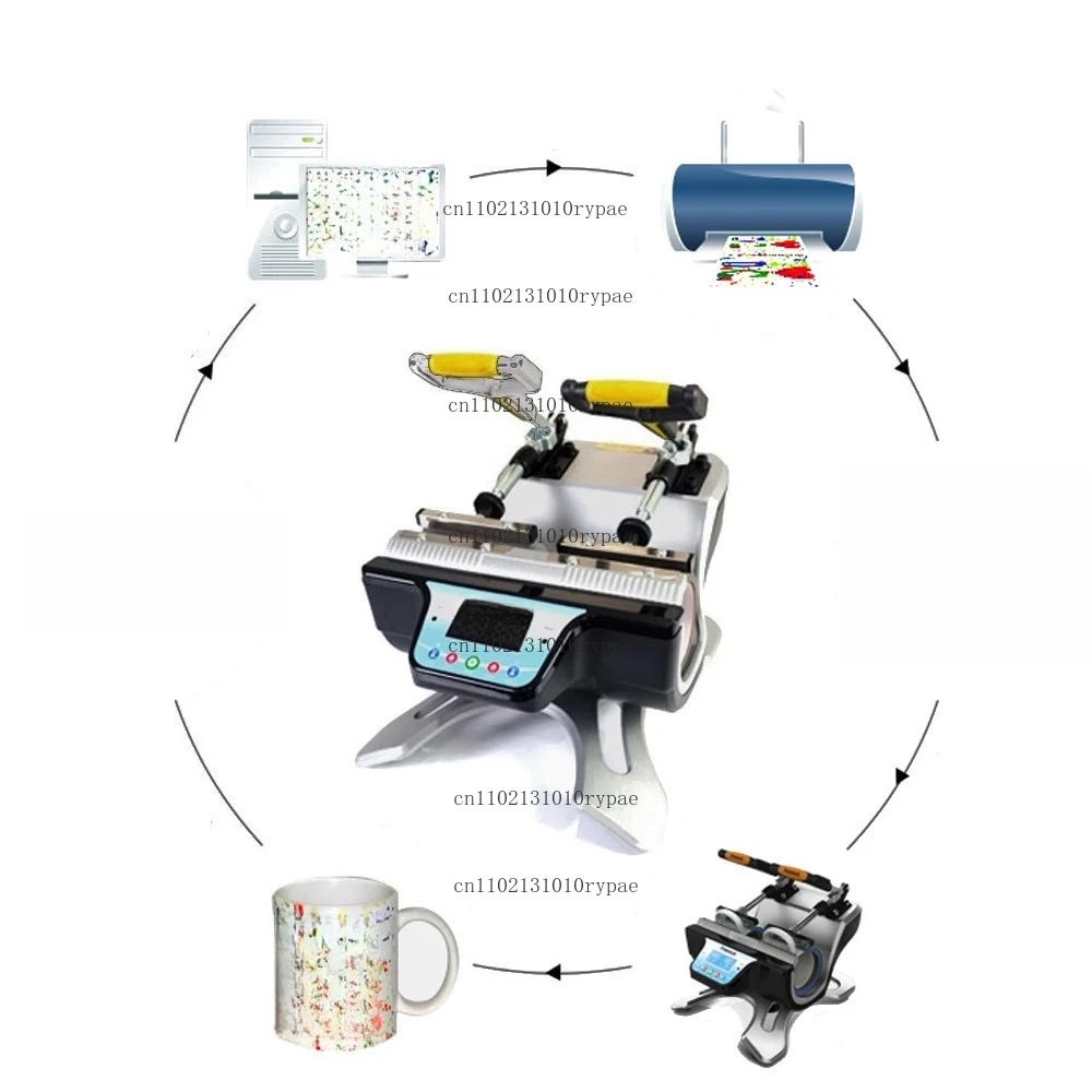 ST 210 Double Station Custom Mug Printing Machine Sublimation Mug Heat Press Machine
