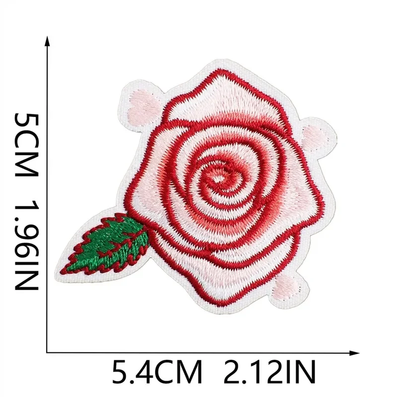 1Pcs Patch Stickers Iron On Patches for Clothing Sewing Valentine Lovers Embroidery Fusible Applique Badge Bag Decoration Stripe