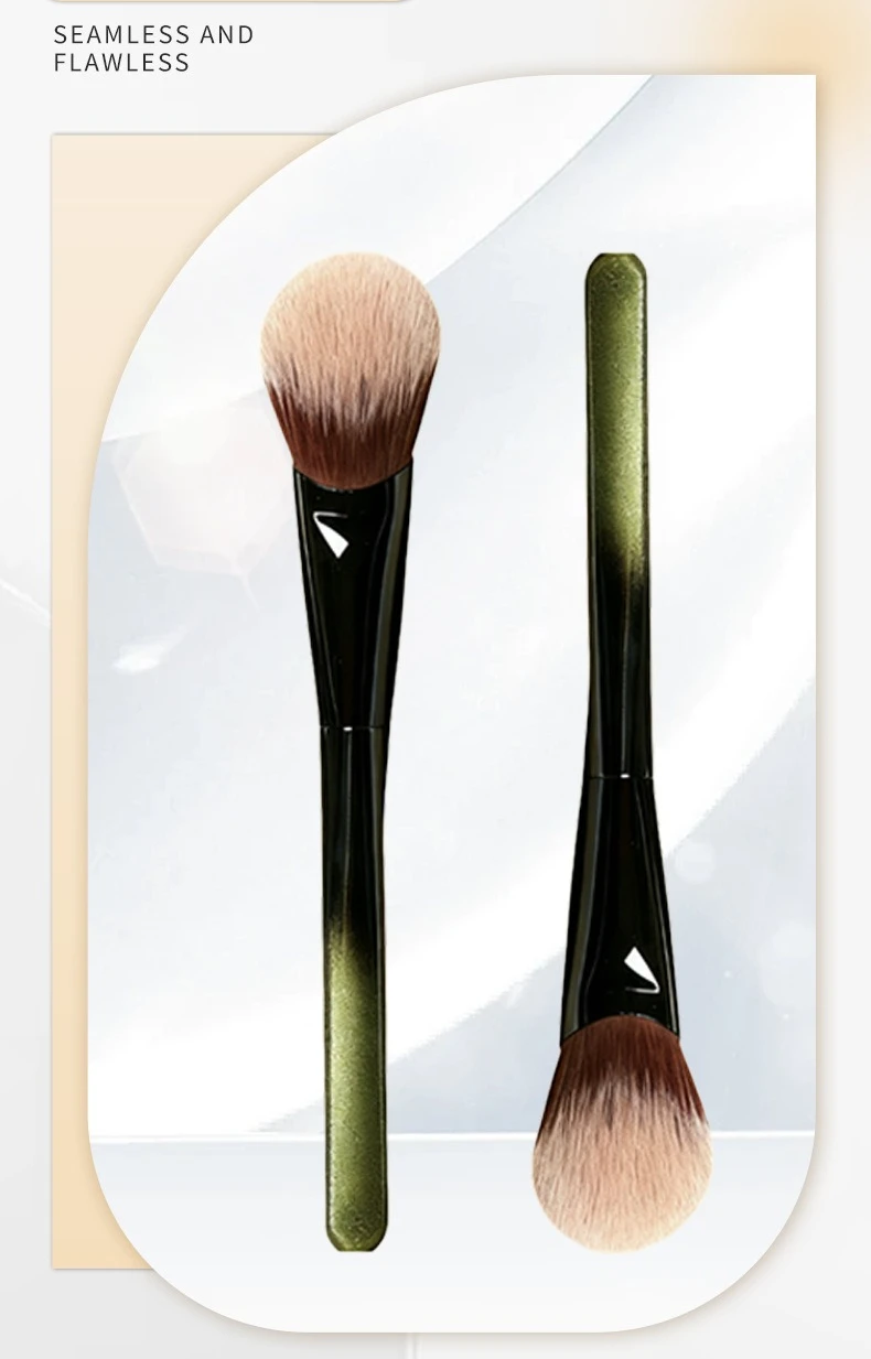 1 Stück Professioneller Weicher Schräger Rouge-Pinsel für Flüssiges Rouge, Creme, Konturierung und Puder Hochwertiges Rouge-Make-up-Tool – Detail 1