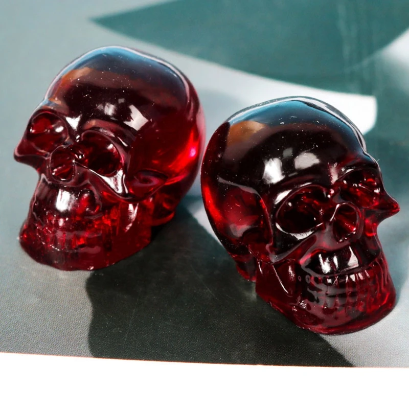 ZB91 สำหรับ Creative Skull สำหรับหัวพวงกุญแจเรซินแม่พิมพ์ DIY หัตถกรรมสร้อยข้อมือจี้ซิลิโคนแม่พิมพ์ทำด้วยมือสำหรับพวงกุญแจเรซิ่น