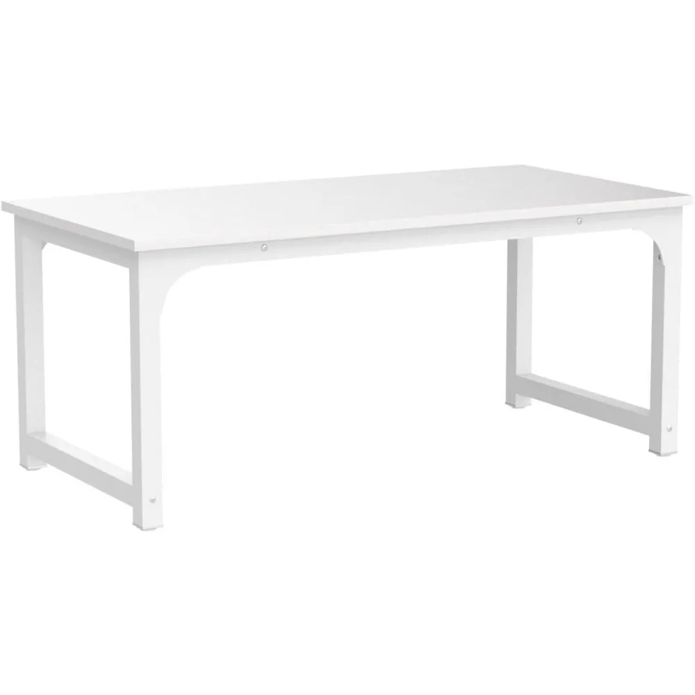 

Modern Computer Desk, 63 X 31.5 Inches Large Executive Office Desk, Office Desk for Home Work, Minimalist Style Computer Desk