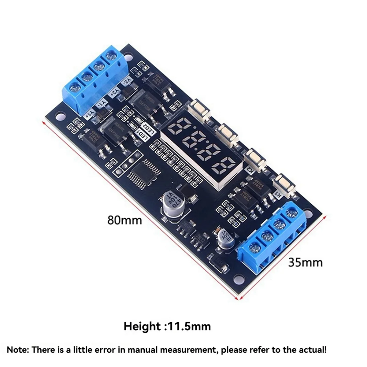 IYBBW-MOS LED Digital Time Delay Relay Trigger DC 12V 24V Dual Way High Power Switch Circuit Board Timing Control Module