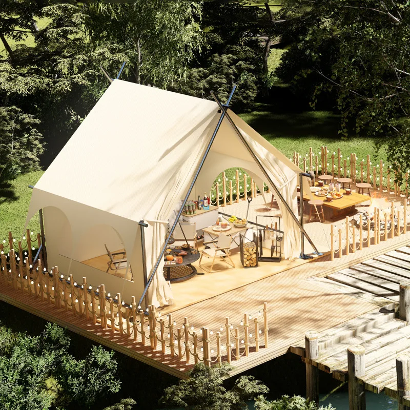 호텔 레스토랑 텐트 야외 경관지 캠핑장 홈스테이 인터넷 유명인 외딴 고급 오두막 체류