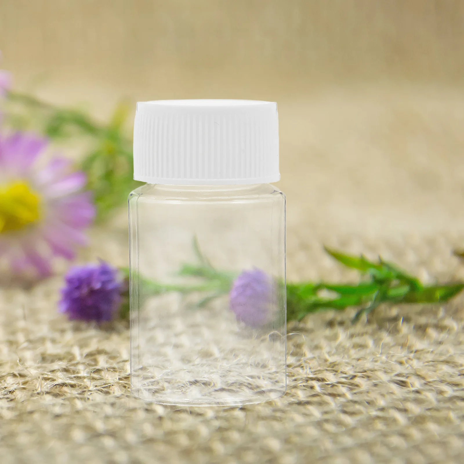 10Pcs Lab Reagent Bottles Wide Plastic Storage Container Leakproof Seal Suitable for Laboratory Sample Liquid Powder