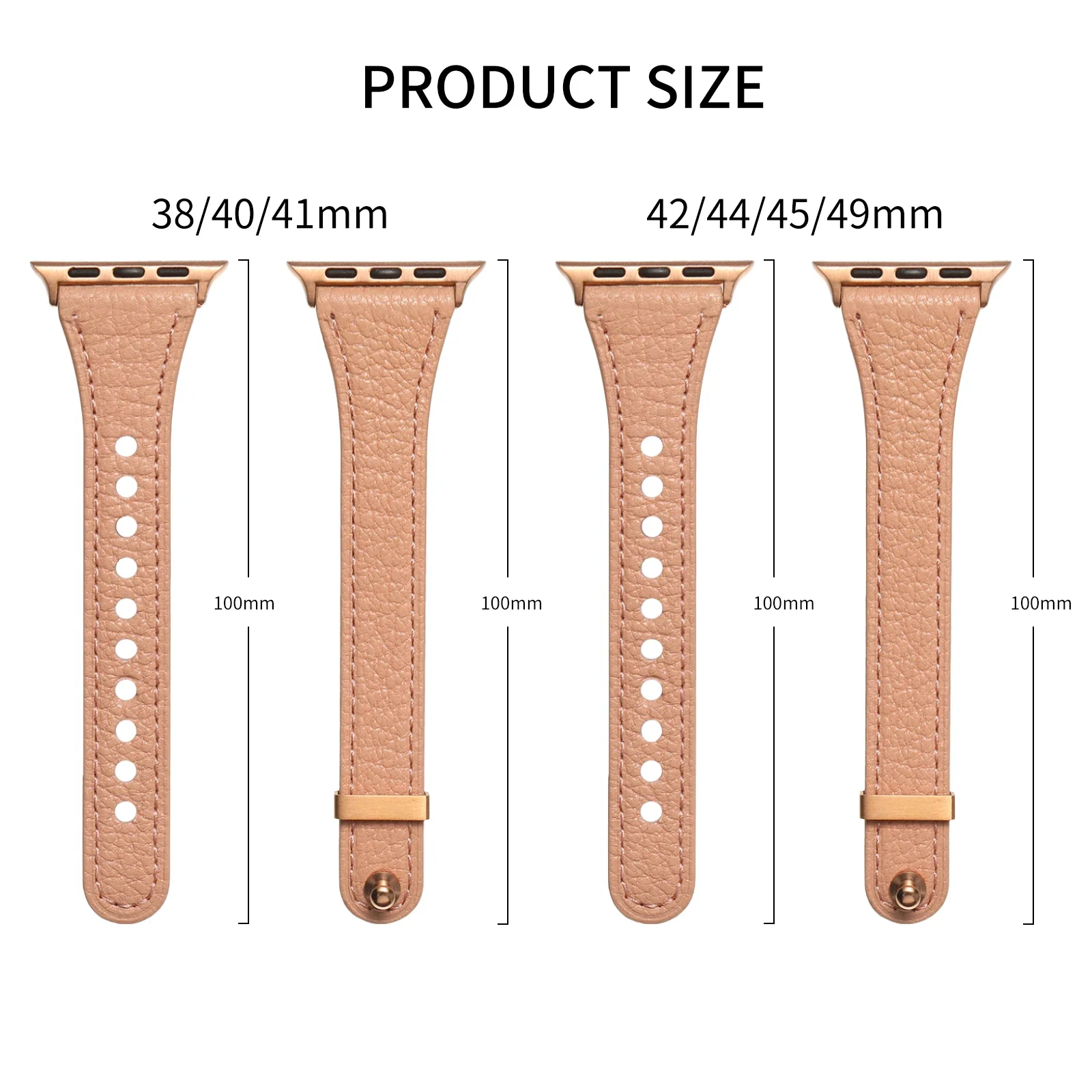 Wąski skórzany pasek do Apple Watch 10 42/46 mm Ultra/2 49 mm 9 8 7 45 mm 41 mm Wysokiej jakości iWatch 6 5 4 SE 44 mm 42 mm 40 mm 38 mm