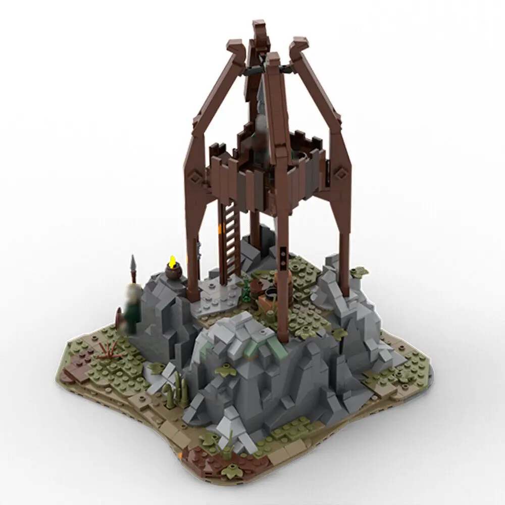 

Medieval Archer Tower Model Building Toys Set Minifig Scale 737 Pieces MOC