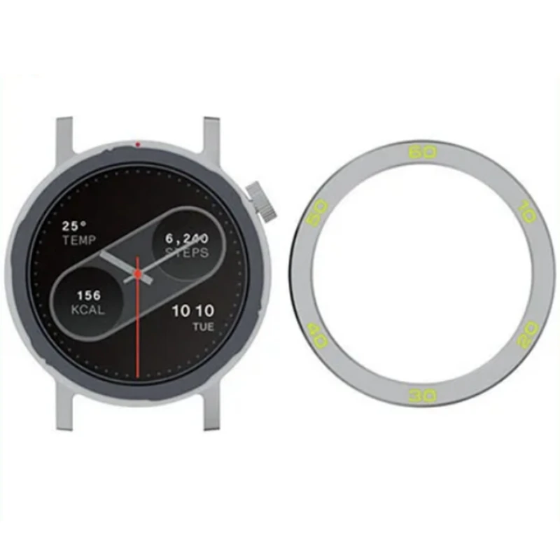 الحافة المعدنية حلقة معدنية حامي ساعة حزام غطاء الزجاج المقسى فيلم ساعة الحافة شل ل CMF بواسطة ساعة برو 2