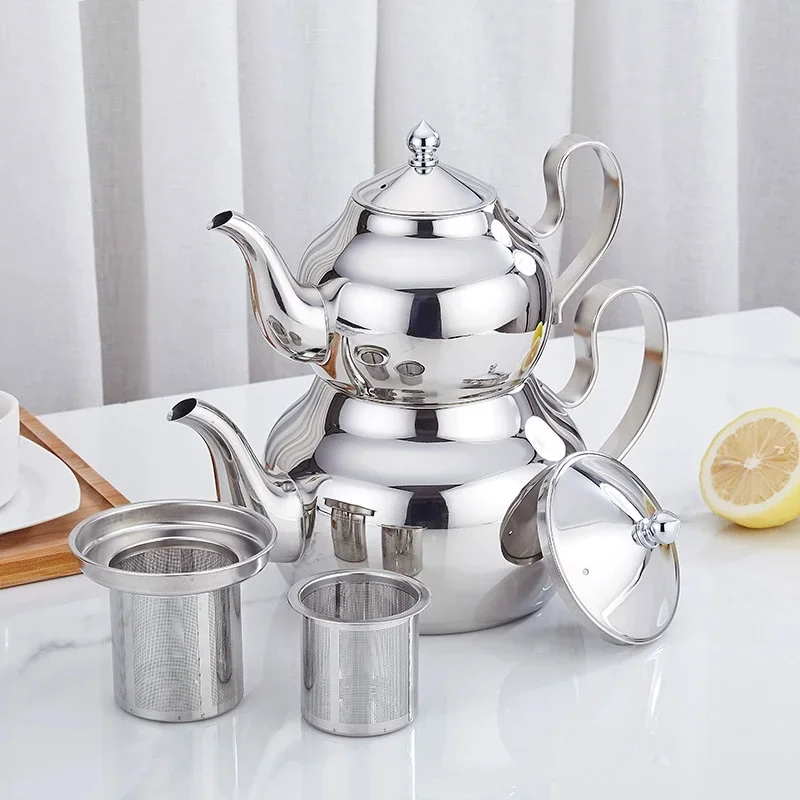 Mother-and-child Teapot with Filter Hot Water boiling Teapot 1L 2L Tea Pots For Electric Ceramic Cooktop Gas Stove Home Camping