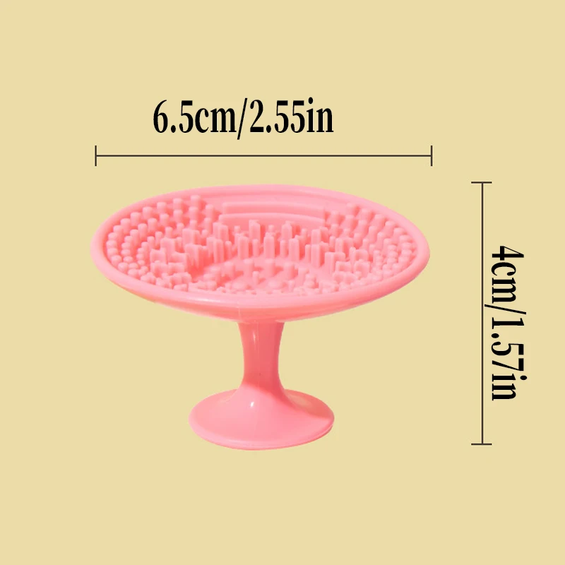 1PC solido supporto per dita pennelli per trucco in silicone tappetino per pulizia cosmetici con ventose strumenti per la salute di bellezza facile da lavare