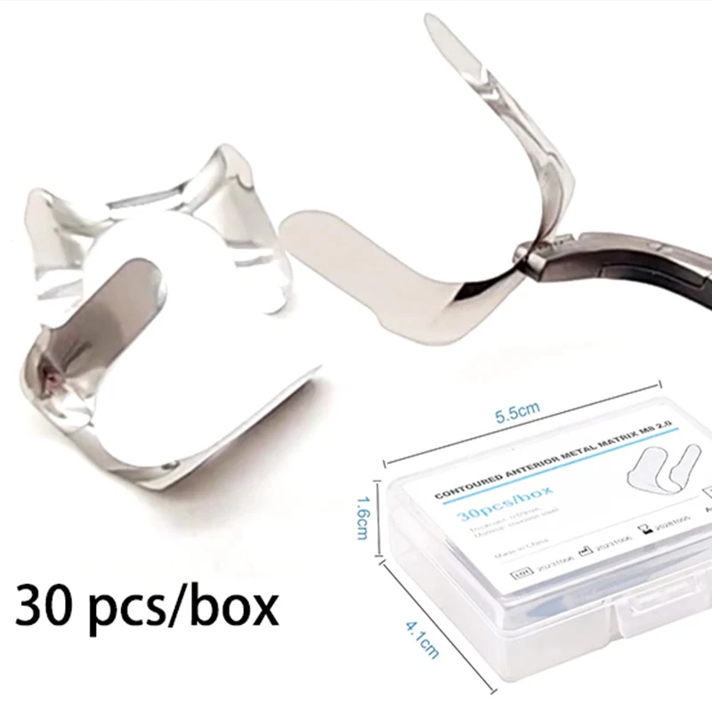 Dental Metal Matrix Restoration Sectional Contoured Anterior Matrices Restoration Matrix Bands StainlessSteel Forming Sheet