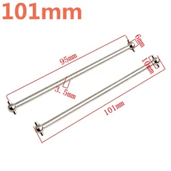 2Pcs For FS Racing 538104 Metal Front / Rear Dogbone 101mm 1/10 Scale Models RC Car Off Road Monster Truck Remote Control Cars